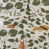 Printed Cotton TATUINE Light Greige / Rosemary